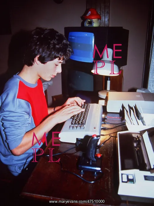 : BOY ON 80S COMPUTER : BOY ON 80S COMPUTER