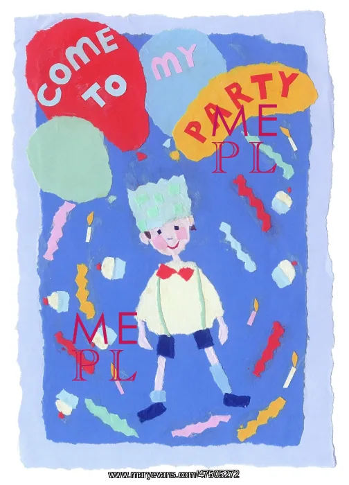 : Boy with Balloons - Come to my Party : Boy with Balloons - Come to my Party