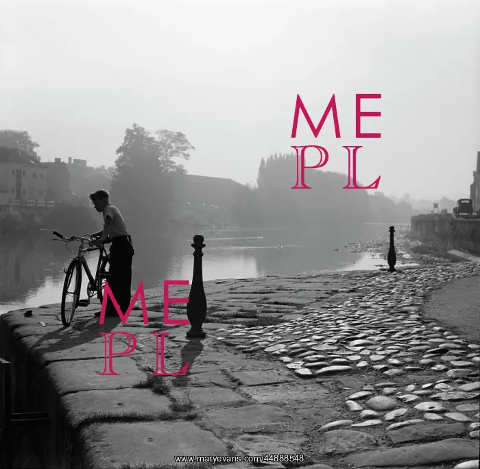 : Boy and Bicycle by the River Severn : Boy and Bicycle by the River Severn
