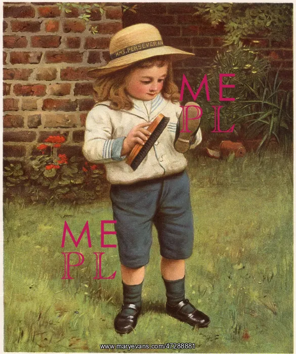  : Boy Brushing Shoes