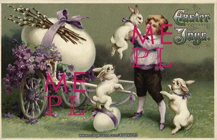  : Boy with Bunnies and Enormous Egg
