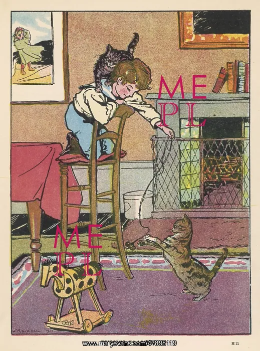 : Boy with Cats - 1901 : Boy with Cats - 1901