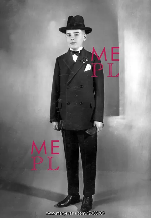 : Boy in confirmation suit, 1927 : Boy in confirmation suit, 1927