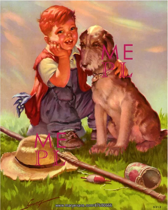  : Boy and Dog Go Fishing