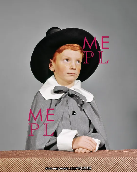 : Serious Boy Dressed in Pilgrim Clothes Costume for : Serious Boy Dressed in Pilgrim Clothes Costume for