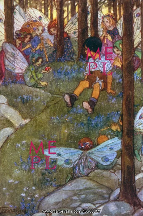 : A boy is enchanted by the fairies of the forest : A boy is enchanted by the fairies of the forest
