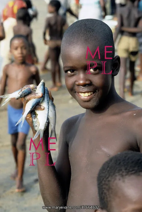 : Boy with fishes, Sierra Leone : Boy with fishes, Sierra Leone