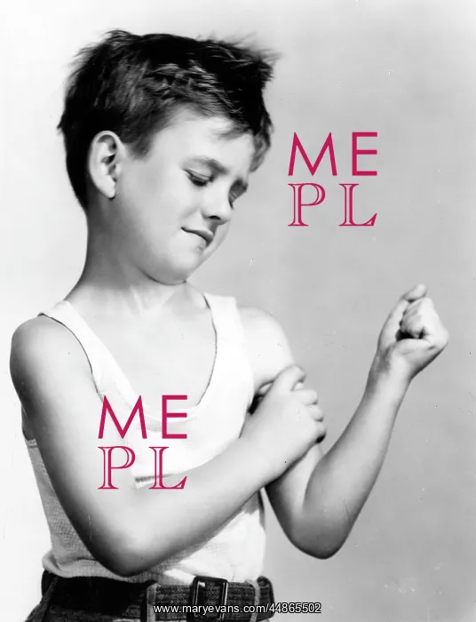  : BOY FLEXING HIS MUSCLES