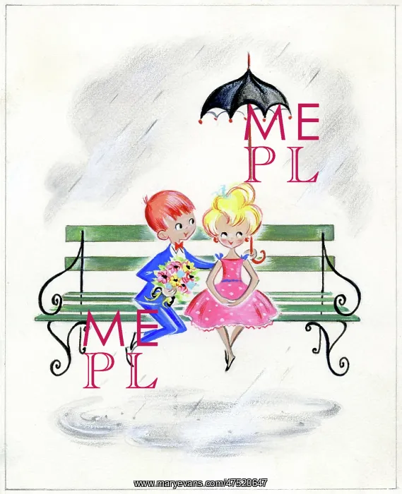 : Boy and girl on park bench : Boy and girl on park bench