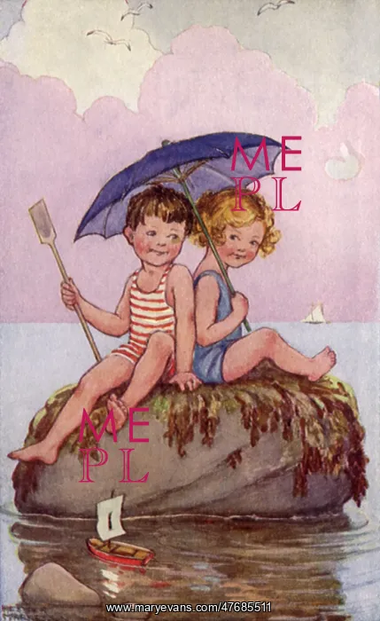  : Boy, Girl on Rock