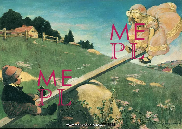 : Boy and Girl on Seesaw : Boy and Girl on Seesaw