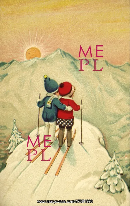  : Boy and Girl on Skis