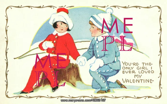 : Boy and girl in the snow : Boy and girl in the snow