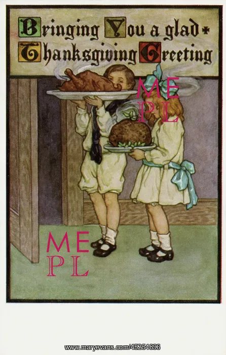 : Boy & girl at Thanksgiving : Boy & girl at Thanksgiving