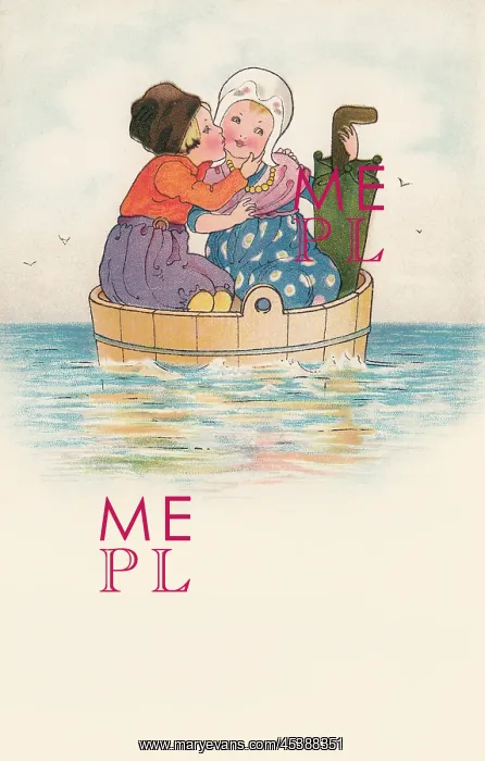 : Boy and girl in a tub : Boy and girl in a tub