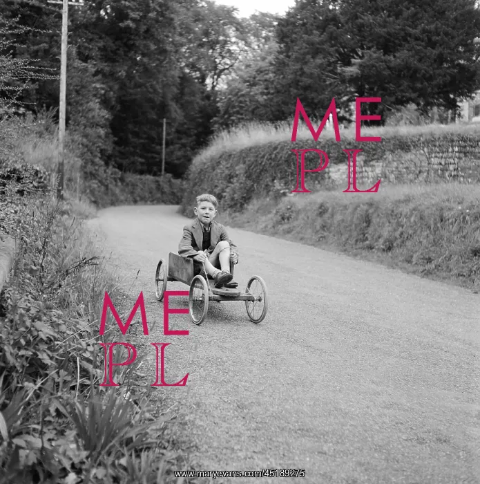 : Boy on go-kart : Boy on go-kart