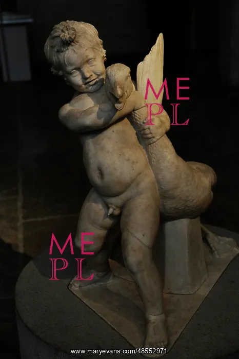 : Boy with the Goose. Roman scupture : Boy with the Goose. Roman scupture