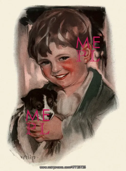  : Boy holds Puppy Dog