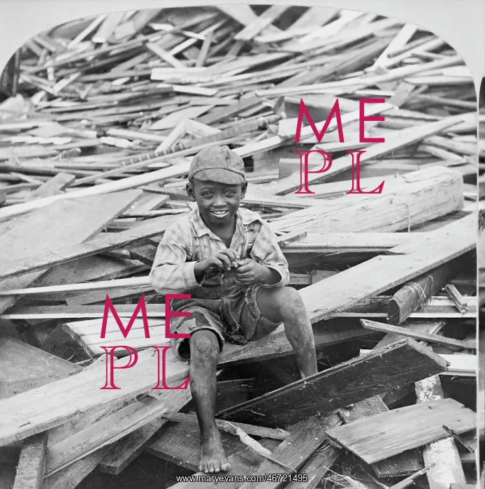 : Boy - Hurricane - Galveston - Destruction : Boy - Hurricane - Galveston - Destruction
