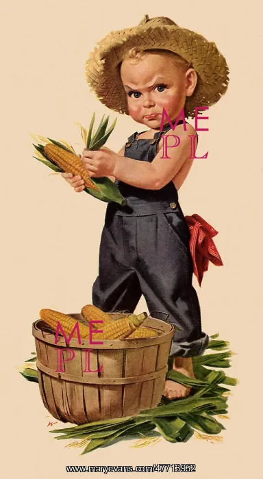  : Boy Husking Corn