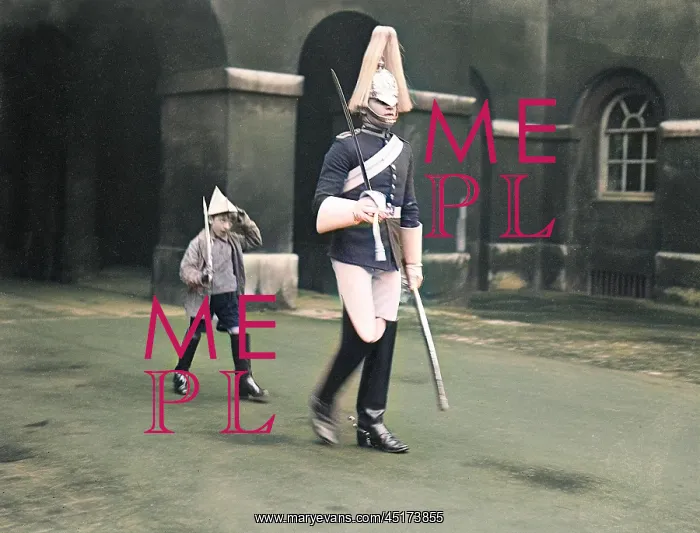: Boy Imitating Guardsman : Boy Imitating Guardsman