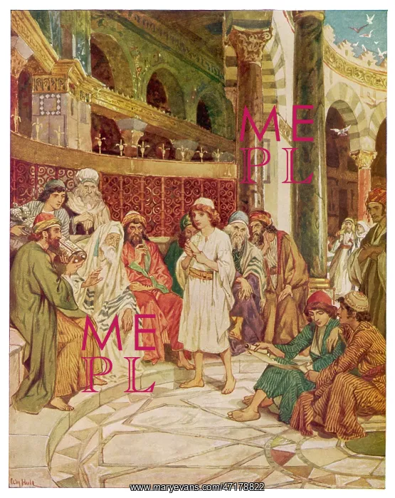 : BOY JESUS WITH SCHOLARS : BOY JESUS WITH SCHOLARS