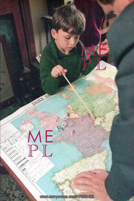 : BOY & MAP OF EUROPE : BOY & MAP OF EUROPE