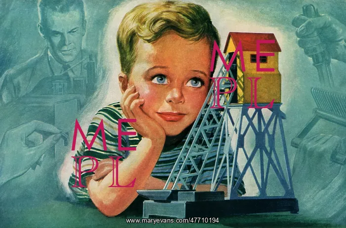: Boy with Model : Boy with Model