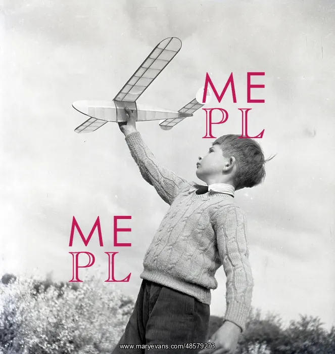 : Boy with a model aeroplane : Boy with a model aeroplane