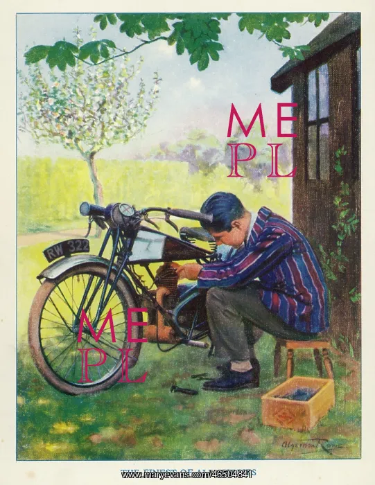 : Boy and Motor Cycle : Boy and Motor Cycle