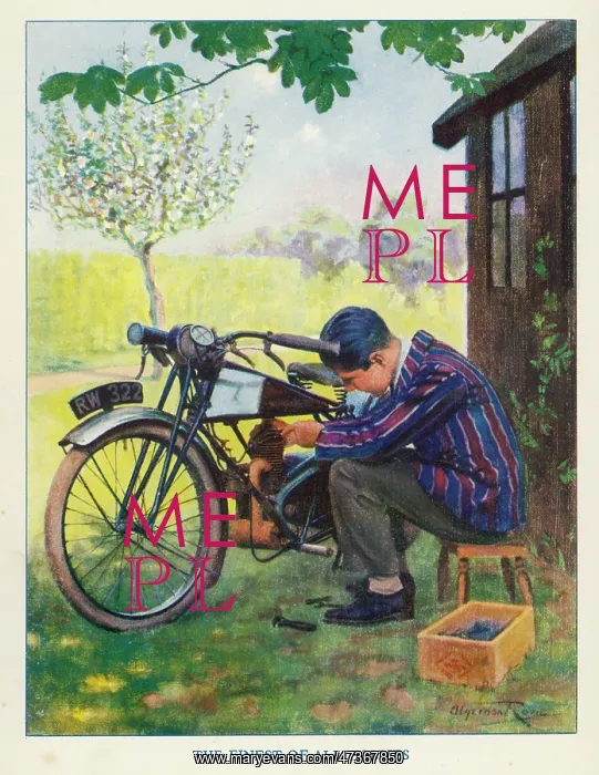 : Boy and Motor Cycle : Boy and Motor Cycle