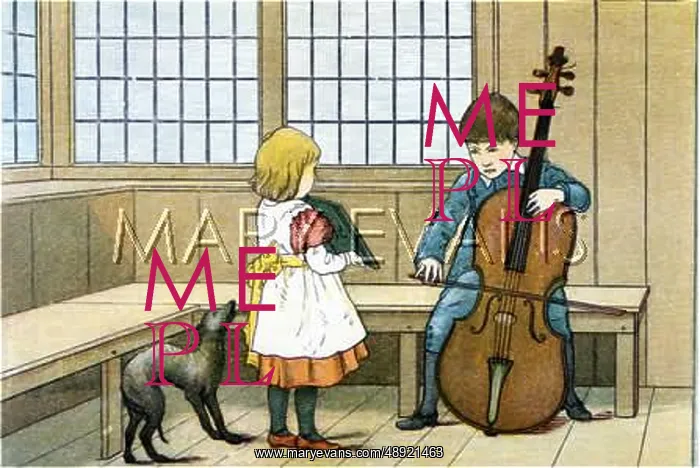  : BOY PLAYING CELLO 1880S