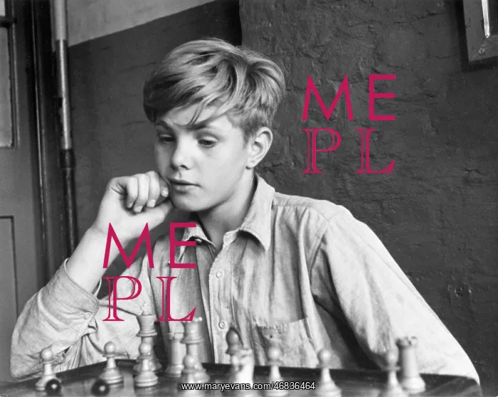 : Boy playing chess : Boy playing chess