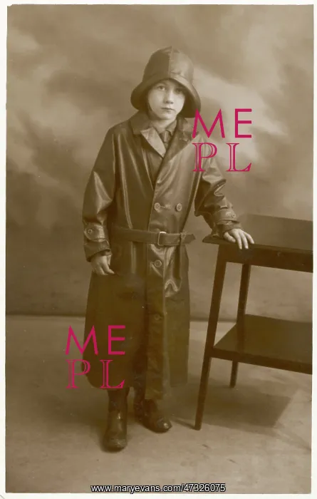 : Boy in Rainwear 1930 : Boy in Rainwear 1930
