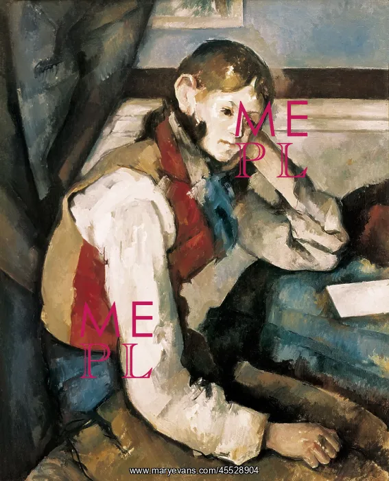 : The Boy in the Red Waistcoat, by Paul Cezanne : The Boy in the Red Waistcoat, by Paul Cezanne
