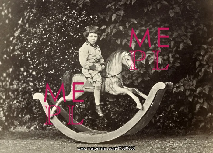 : Boy on Rocking Horse, 1860s : Boy on Rocking Horse, 1860s
