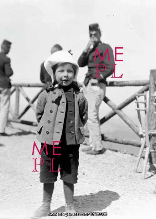 : Boy in front of Schneeberg Hotel : Boy in front of Schneeberg Hotel