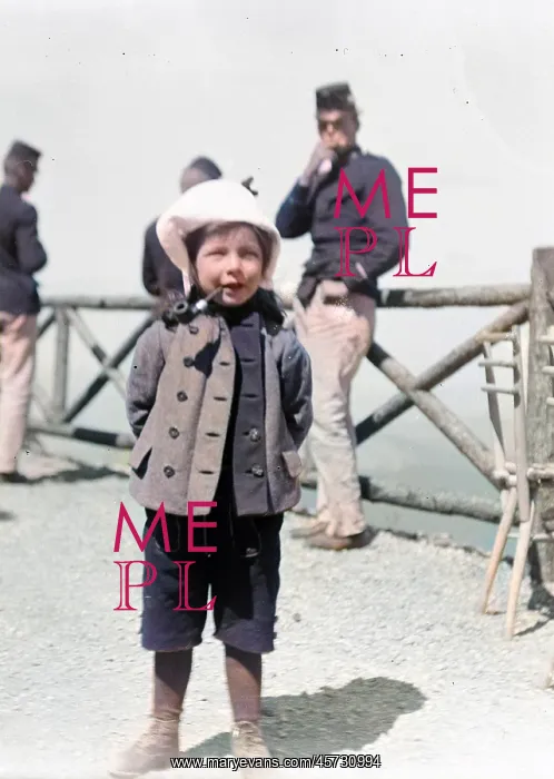 : Boy in front of Schneeberg Hotel : Boy in front of Schneeberg Hotel