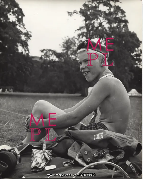 : Boy scout in camp, Denmark : Boy scout in camp, Denmark