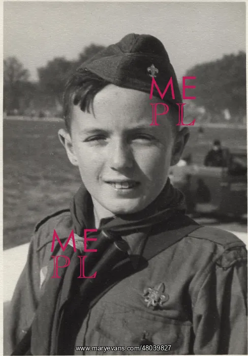 : Boy scout at World Jamboree, Czechoslovakia : Boy scout at World Jamboree, Czechoslovakia