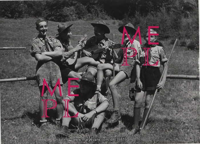 : Boy scouts in camp, Czechoslovakia : Boy scouts in camp, Czechoslovakia