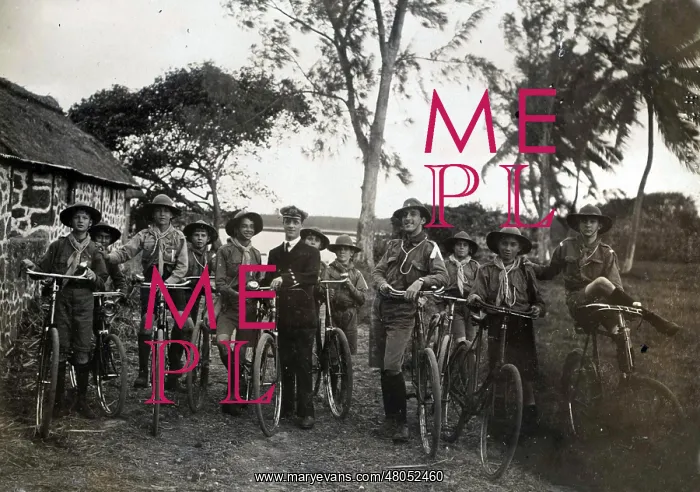  : Boy scouts on a cycling expedition, Mauritius