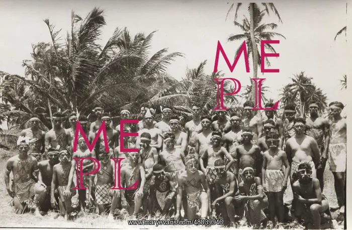 : Boy scouts dressed as natives at camp, British Honduras : Boy scouts dressed as natives at camp, British Honduras
