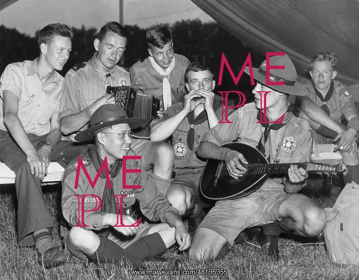 : Boy scouts at an international camp, 1937 : Boy scouts at an international camp, 1937