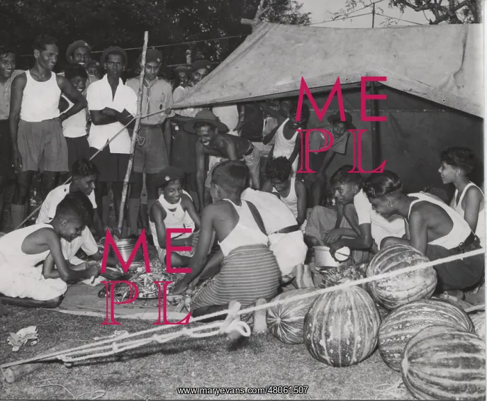 : Boy scouts at Jamboree, Ceylon (Sri Lanka) : Boy scouts at Jamboree, Ceylon (Sri Lanka)