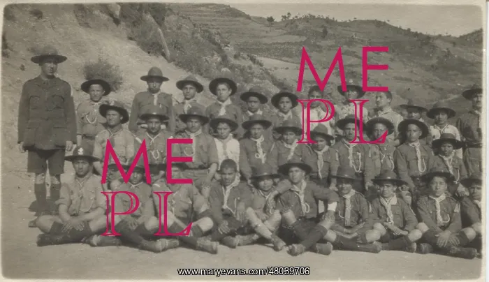 : Boy scouts and their leader, Cyprus : Boy scouts and their leader, Cyprus