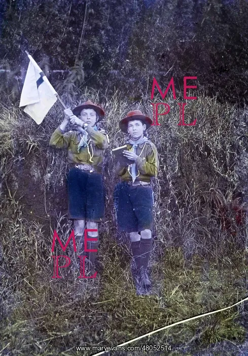 : Two boy scouts on an outdoor activity, Mauritius : Two boy scouts on an outdoor activity, Mauritius