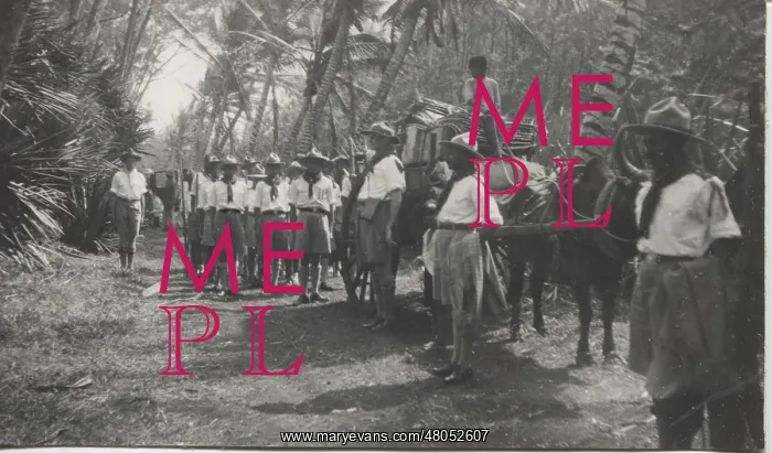 : Boy scouts ready to leave camp, Mauritius : Boy scouts ready to leave camp, Mauritius