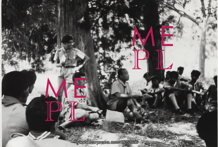  : Boy scouts relaxing under trees, Mauritius