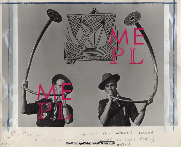 : Boy scouts with trumpets, Denmark : Boy scouts with trumpets, Denmark